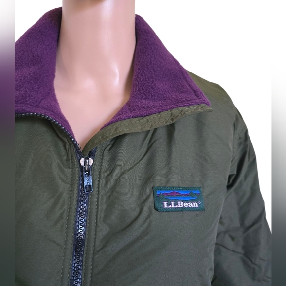 L.L BEAN WOMENS VINTAGE 90'sFLEECE LINED WARM UP JACKET - Picture 4 of 9